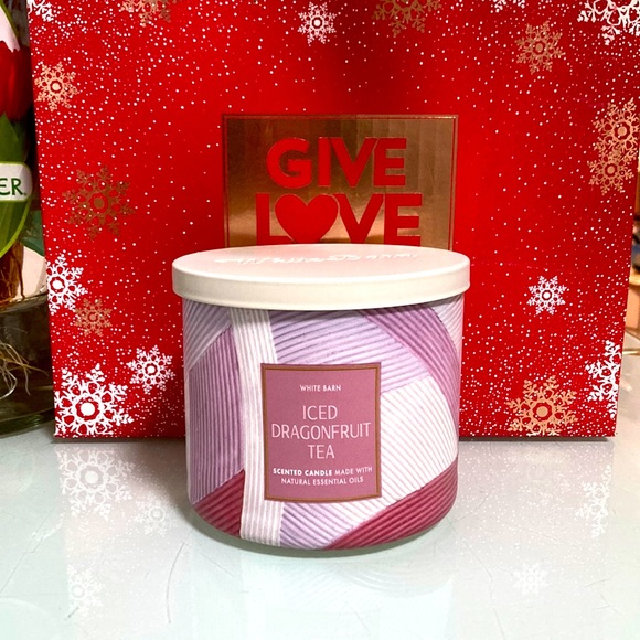 Bath And Body Works Iced Dragonfruit Tea 3 Wick Candle BBW - Picture 1 of 6